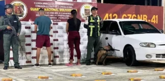 Detenida pareja en Puerto Cabello por cargar panelas de droga
