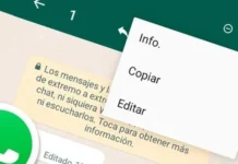 WhatsApp habilitó editar mensajes Enviados