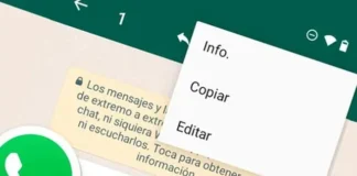 WhatsApp habilitó editar mensajes Enviados